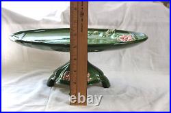 C. 1900 Eichwald Majolica Pottery Germany Art Nouveau Tazza Cake Stand Decor