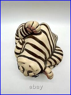C Butler Jones Art Pottery Ceramic Cat Coin Bank Artist Vintage Wire Whiskers