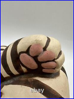 C Butler Jones Art Pottery Ceramic Cat Coin Bank Artist Vintage Wire Whiskers