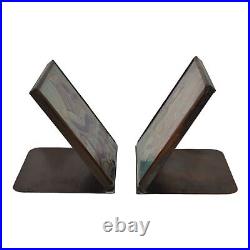 California Dirk Van Erp Style Vintage Art Pottery Ships Ceramic Tile Bookends