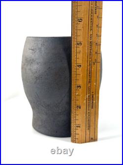 California Erin McGuiness Art Studio Pottery Vase Ceramic Matte Black Wash Glaze
