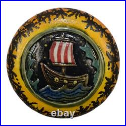 Calmwater Designs Stephanie Young Studio Art Pottery Ceramic Ship Paperweight