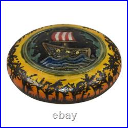 Calmwater Designs Stephanie Young Studio Art Pottery Ceramic Ship Paperweight
