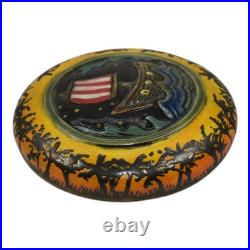 Calmwater Designs Stephanie Young Studio Art Pottery Ceramic Ship Paperweight