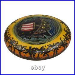 Calmwater Designs Stephanie Young Studio Art Pottery Ceramic Ship Paperweight