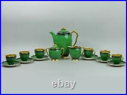 Carlton Ware Art Deco Vert Royal Pottery Coffee Set C. 1930