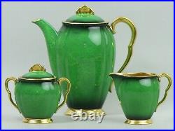 Carlton Ware Art Deco Vert Royal Pottery Coffee Set C. 1930