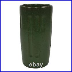 Cedric Christy Brown Studio Art Pottery Matte Green Hand Made Ceramic Vase