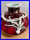 Ceramic Art Pottery Vintage Handmade Vase Red Decorate