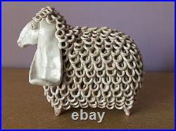 Ceramic Art Studio Pottery Handmade Lamb Sheep Sculpture Animal Figurine