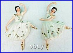 Ceramic Arts Studio Madison ATTITUDE & ARABESQUE Ballerina Wall Plaques