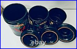 Ceramic Canister Set Mexican Talavera Pottery Black Large Folk Art Kitchen