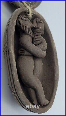 Ceramic Clay Art Mid-Century Gothic Couple Love Marriage Sumer