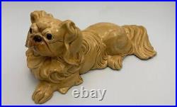 Ceramic Figure Dog ART Pottery Porcelain Large Vintage It/443