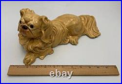 Ceramic Figure Dog ART Pottery Porcelain Large Vintage It/443