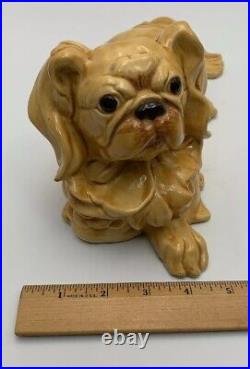 Ceramic Figure Dog ART Pottery Porcelain Large Vintage It/443