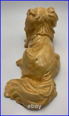 Ceramic Figure Dog ART Pottery Porcelain Large Vintage It/443