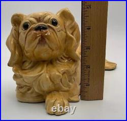 Ceramic Figure Dog ART Pottery Porcelain Large Vintage It/443