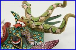 Ceramic Figurines Mexican Folk Art Collectible Ocumicho Devil Mask/Snake/Lizard
