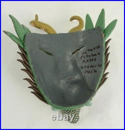 Ceramic Figurines Mexican Folk Art Collectible Ocumicho Devil Mask/Snake/Lizard