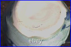 Ceramic Handmade Mugs Signed Multicolor Glazed Set Of 2 Art Pottery 3.5