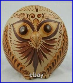 Ceramic/Pottery Owl Mexican Folk Art Collectible Decor Signed Pablo Pajarito #1