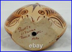 Ceramic/Pottery Owl Mexican Folk Art Collectible Decor Signed Pablo Pajarito #1