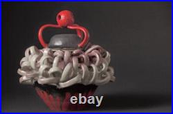 Ceramic Pottery Wheel Thrown Sculpture, Lidded Jar