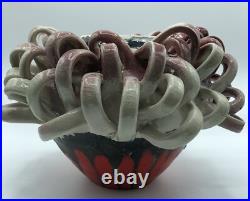 Ceramic Pottery Wheel Thrown Sculpture, Lidded Jar