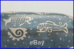 Ceramic Sculpture Whale Handmade Pottery Signed Mexican Fine Folk Art Fiscal