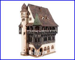 Ceramic Tealight Holder Collectible Miniature Pfister House in Colmar 29 cm