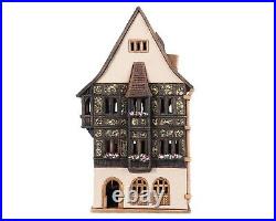 Ceramic Tealight Holder Collectible Miniature Pfister House in Colmar 29 cm