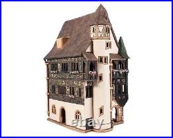 Ceramic Tealight Holder Collectible Miniature Pfister House in Colmar 29 cm