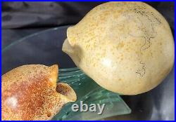 Ceramic Vases 2 Unique Hand Built Studio Art Pottery Pieces Speckled Eclectic