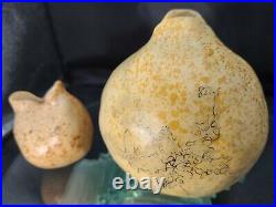 Ceramic Vases 2 Unique Hand Built Studio Art Pottery Pieces Speckled Eclectic