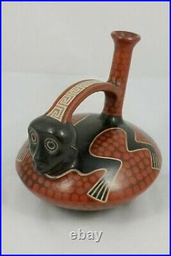 Ceramic Vessel/Jar/Whistle Pottery Ventura Benitez Mexican Folk Art Monkey Paws