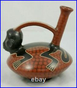 Ceramic Vessel/Jar/Whistle Pottery Ventura Benitez Mexican Folk Art Monkey Paws