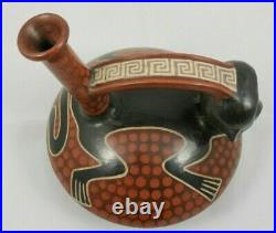 Ceramic Vessel/Jar/Whistle Pottery Ventura Benitez Mexican Folk Art Monkey Paws