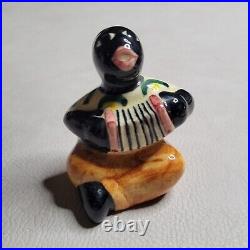 Ceramic figurine Shearwater Colorful Art 1995 Pottery Accordion Player