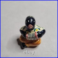 Ceramic figurine Shearwater Colorful Art 1995 Pottery Accordion Player