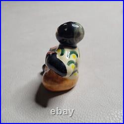 Ceramic figurine Shearwater Colorful Art 1995 Pottery Accordion Player