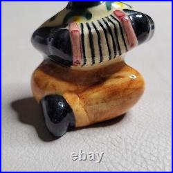 Ceramic figurine Shearwater Colorful Art 1995 Pottery Accordion Player