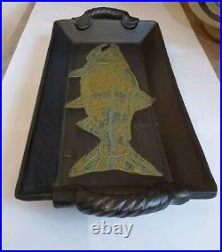 Charlie Laventure Art Pottery Salmon Wall Art Tray-No Chips Or Cracks 14 X 6 X 2