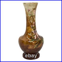 Cincinnati or T. J. Wheatley 1880s Faience Art Pottery Magnolia Ceramic Vase 101
