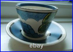 Clarice Cliff May Avenue Wedgwood Conical Cup Saucer Plate Trio