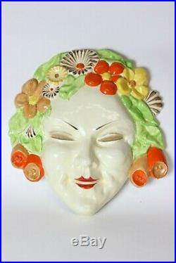 Clarice Cliff bizarre Art Deco mask of Flora, Great Britain