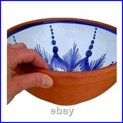 Cobalt Blue Art Pottery Bowl Serving Mixing Glazed Clay Ceramic Arabia Finland