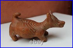 Colima Ceramic Dog Mexican Folk Art Aztec Xolo Mesoamerican Dog Pottery