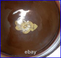 Colossal Ralph Jandrell Art Pottery Charger 19 1/2 in diameter. Signed