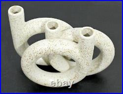 Contemporary Modern Ikebana Ceramic Art Vase Candle Holder Table Sculpture